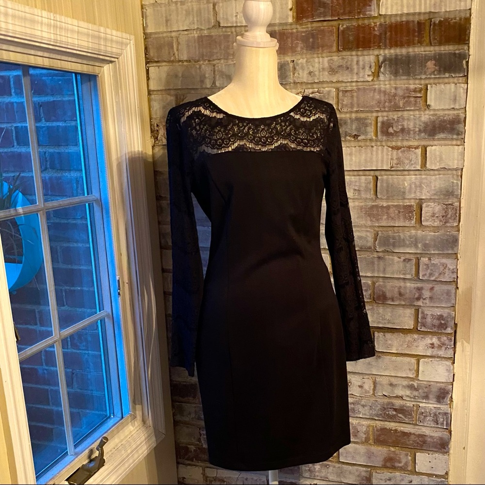 Jessica Simpson Black Lace long sleeve dress
